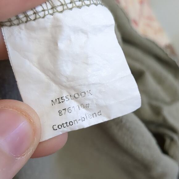 Misslook high low long sleeve dress with floral pockets lagenlook size medium - Picture 5 of 7